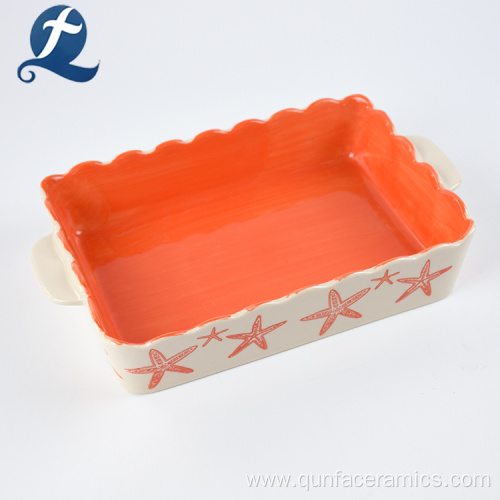 Grade High Quality Double Layer Ceramic Baking Tray